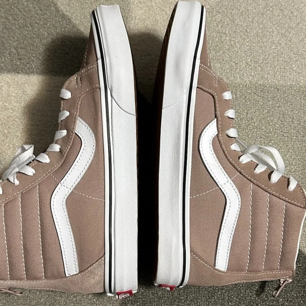 Vans Sk8-Hi Light Brown Zip Sneakers Men's 8/Women's 9.5 - Picture 8 of 12